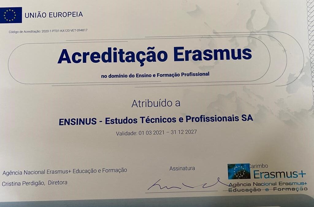Acreditação Erasmus no domínio do Ensino e Formação Profissional para o período 2021-202